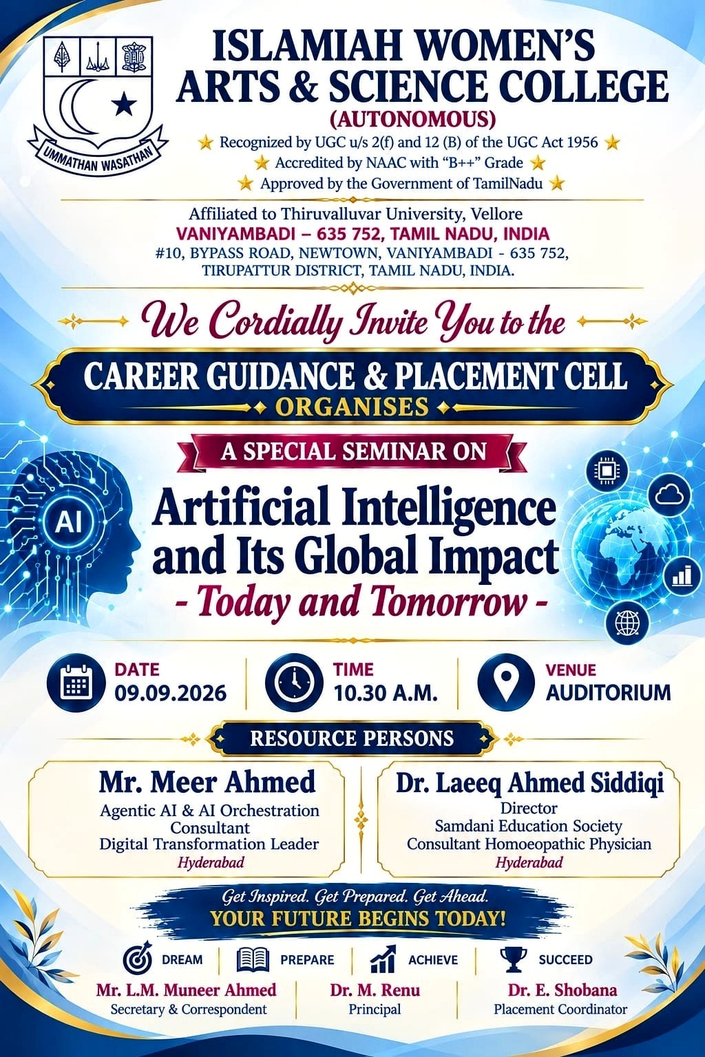 Introducing AI and its Global Impact — Official Seminar Flyer