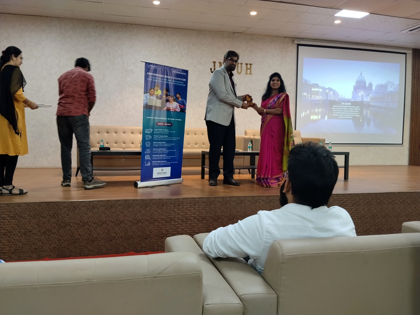 NASSCOM Foundation × IBM SkillsBuild at JNTUH — Felicitated by JNTUH Faculty