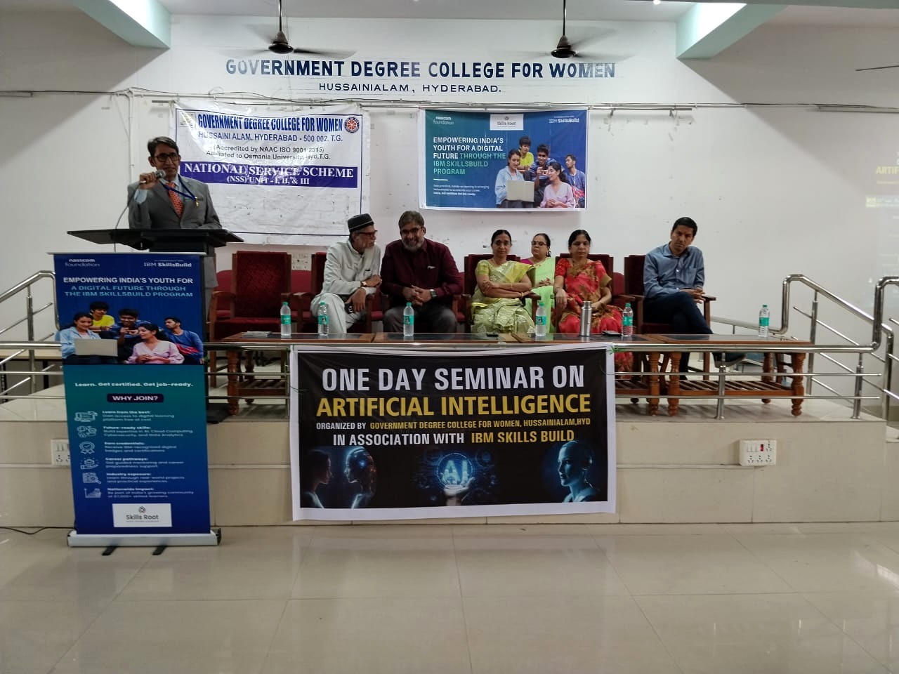 One Day Seminar on Artificial Intelligence, Govt. Degree College for Women (Hussainialam) — Inaugural Session on the Dais